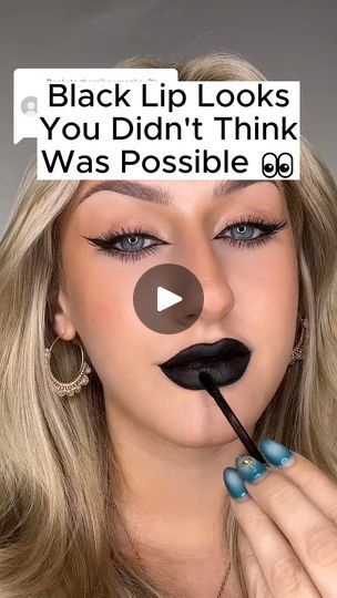 Black Lip Combos, Black Lipstick Makeup Looks, Black And Red Lip Combo, Black Lip Combo, Dark Lipstick Looks, Dark Lipstick Makeup, Black Lips Makeup, Black Lipstick Makeup, Ombre Lips Tutorial