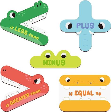 Amazon.com: Flutesan 5 Pack Math Sign Magnetic Teacher Tools, Greater Than and Less Than, Plus, Minus, Equal to, Animal Math Magnets for Teacher School Classroom Supplies, Help Kids to Learn and Understand Math : Office Products Animal Math, Math Strategies Posters, Math Signs, Teacher Classroom Supplies, Math Tools, Teacher Must Haves, Math Problem Solving, Teaching Supplies, Effective Teaching