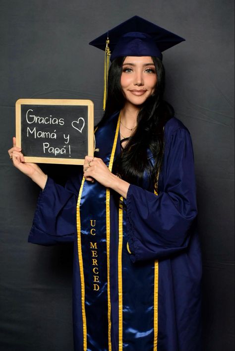 UC Merced Graduate | UCM Grad | First Gen | California | Merced | San Diego | Senior Photos | Class of 2023 | Class of 2022 | Graduation Photo Inspo | Grad Makeup | Grad Glam | Grad Outfit | Latina | Instagram: brianna.a.s First Gen Graduation Pictures, Graduation Pictures Mexican, Latina Graduation Pictures, Latina Graduation, Outfit Latina, Grad Makeup, Uc Merced, Graduation University, Class Of 2022 Graduation