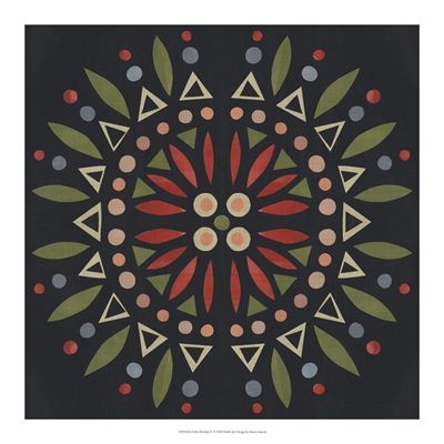 World Art Group, Folk Mandala IV, Emma Scarvey Scandinavian Wall Art, Online Art Gallery, Canvas Print Wall, Canvas Artwork, Online Art, Bed Bath Beyond, Fine Art Paper, Folk Art, Framed Wall Art