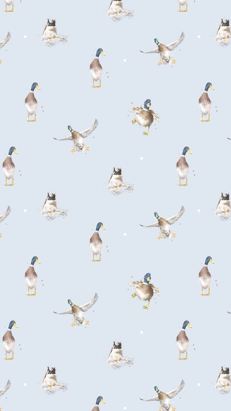 Grandmillenial Phone Background, Duck Pattern Wallpaper, Duck Lockscreen, Duck Phone Wallpaper, Duck Wallpaper Aesthetic, Cute Duck Wallpaper, Duck Background, Ducks Wallpaper, Duck Wallpaper