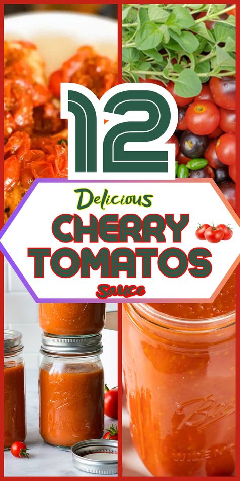 Fresh and flavorful, this cherry tomato sauce is a hit. Tomato Sauce For Meatballs, Cherry Tomato Sauce, Meatball Sauce, Roasted Cherry, Pasta Pizza, Roasted Cherry Tomatoes, Tomato Sauce Recipe, Sauce For Chicken, Cherry Tomato