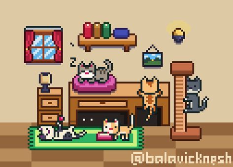 Gif Background Pixel, Pixel Animation Gif, Cat Pixel Art, Pixel Art Gif, Gameboy Color, 8 Bit Art, Pixel Characters, Pixel Animation, Arte 8 Bits