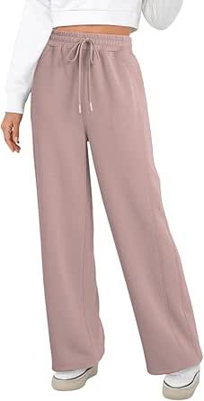 Dokotoo Women's Wide Leg Sweatpants Pants 2024 Flowy Casual Pants Elastic Waisted Sweatpants Pants Trouser Outfit, Wide Leg Sweatpants, Shoes Jewelry, Casual Pants, Wish List, Wide Leg, Sweatpants, Trousers, Monogram