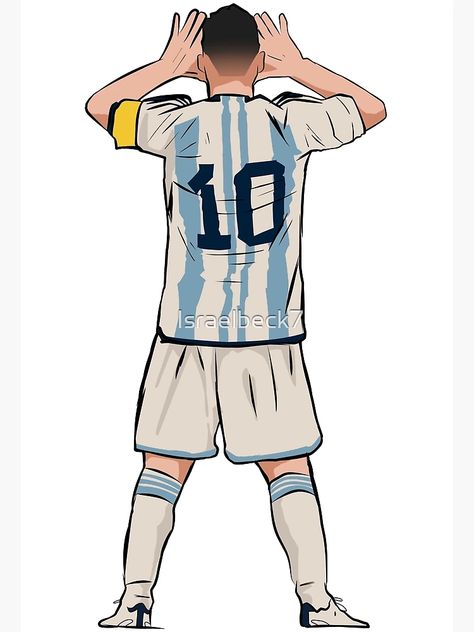 "Lionel Messi" Poster for Sale by Israelbeck7 | Redbubble Messi Animation, San Messi, Lionel Messi House, Cartoon Messi, Lionel Messi Posters, Messi World Cup, Messi Poster, Dibujos Aesthetic, Lionel Messi Wallpapers