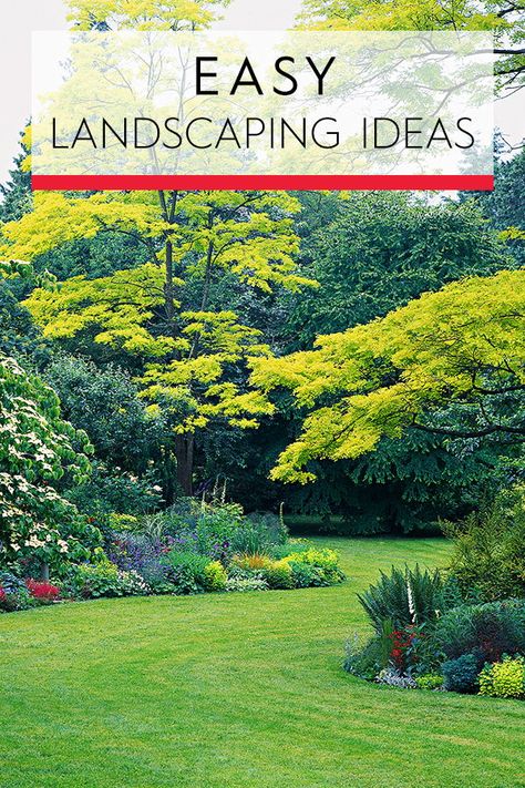 Large Yard Landscaping, Front Lawn Landscaping, Large Backyard Landscaping, Creative Garden Decor, Minimalist Garden, Modern Backyard Landscaping, Cottage Garden Design, Easy Landscaping, Lawn And Landscape