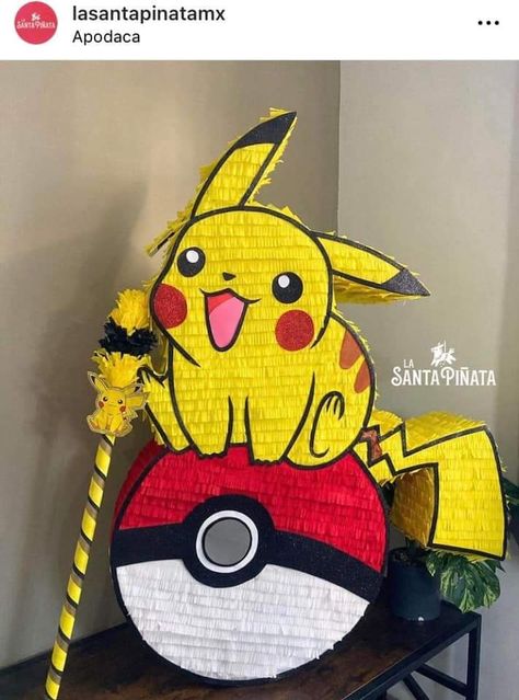 Pikachu Pinata, Pokemon Party Decorations, Pikachu Pikachu, Diy Pinata, Pokemon Birthday Party, Pokemon Party, Pokemon Birthday, Pikachu, Pokemon