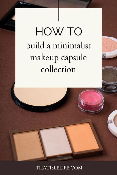 How to build a minimalist makeup capsule collection Minimalistic Makeup Collection, Capsule Makeup Collection, Minimal Makeup Collection, No Makeup Makeup Products, Minimalist Makeup Collection, Makeup Capsule, Minimalist Makeup Routine, Minimal Makeup Routine, Minimalist Beauty Routine