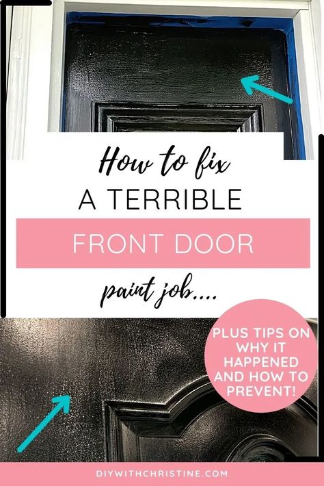 Paint Steel Front Door, Paint Front Door Black Diy, Painting A Front Door How To, Repainting Front Door Diy, Painting A Steel Entry Door, Painting Metal Front Door Diy, How To Repaint Front Door, Chalk Paint Front Door, Black Painted Front Door