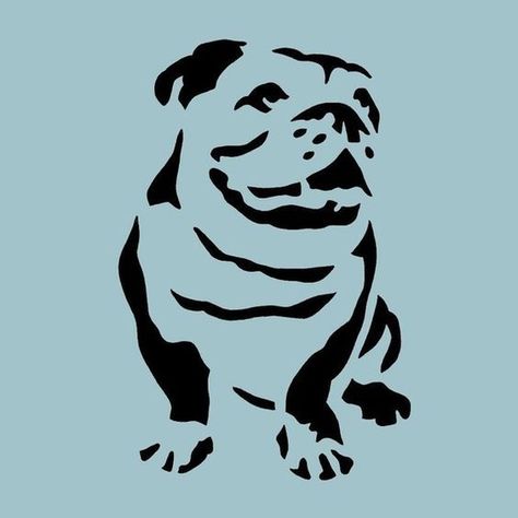 Bulldog Re Useable190M Mylar Stencil - 6 X 6 - Image Size Approx 13 X 9.5Cm Bulldog Pumpkin Carving, Bulldog Stencil, Bulldog Pumpkin, Anjing Bulldog, Dog Stencil, Bulldog Tattoo, Dog Home Decor, Boat Ideas, Pumpkin Carvings Stencils