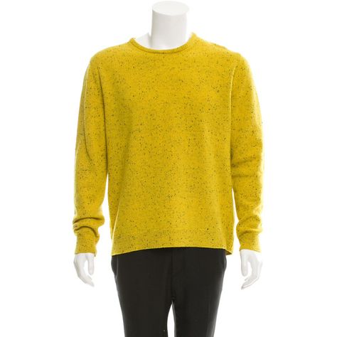 Pre-owned Raf Simons Donegal Wool Sweater ($225) ❤ liked on Polyvore featuring men's fashion, men's clothing, men's sweaters, yellow, mens wool sweaters, mens yellow sweater, mens sweaters, mens crew neck sweaters and mens wool crew neck sweater Yellow Crewneck Outfit Men, Crochet Men Sweater, Hufflepuff Fashion, Mens Wool Sweaters, Yellow Sweater Mens, Cheap Cozy Yellow Sweater, Yellow V-neck Sweater Affordable, Cheap Yellow V-neck Sweater, Crew Neck Sweaters