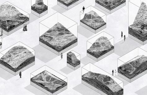 Museum of Lost Volumes by NEMESTUDIO (2015) – SOCKS Architecture Collage, Concept Diagram, Architecture Graphics, 3d Modelle, Diagram Architecture, Model Drawing, Architecture Illustration, Architecture Presentation, Architecture Model