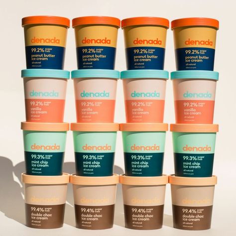 These cute, minimalist packaging designs are sweet but sugar-free | Creative Boom Cream Branding, Sugar Free Ice Cream, Brand Packaging Design, Typeface Typography, Ice Cream Companies, Medical Packaging, Cream Packaging, Ice Cream Packaging, Ice Cream Brands