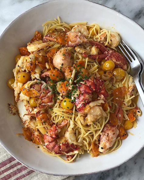 Spicy Lobster and Shrimp Pasta – Inspiration for Everyday Food Made Marvelous Butterbean Recipes, Friendsgiving Recipes, Recipes Lasagna, Alfredo Recipes, Recipes Potatoes, Recipes Spinach, Recipes Steak, Hotdish Recipes, Lobster Dishes