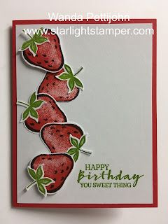 Strawberry Stamp, Strawberry Cards, Fruit Cards, Check Background, Strawberry Birthday, Berry Baskets, Summer Cards, Fancy Folds, Punch Cards