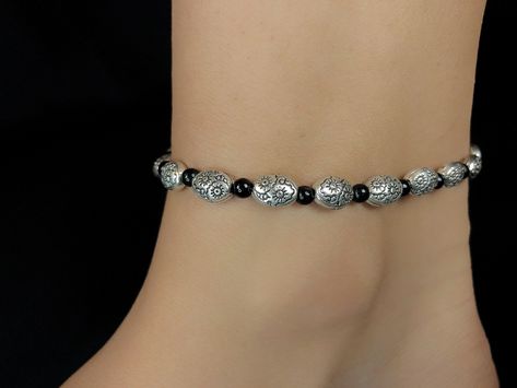 Red Anklet, Black Anklet, Bracelet For Girls, Anklet For Women, Summer Anklets, Silver Anklet, Silver Anklets, Oxidised Jewellery, Foot Jewelry