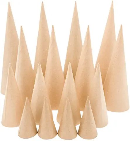 Amazon.com : paper mache cones Ornament Cone Tree, Tree Decorations Diy, Paper Mache Cone, Diy Art Crafts, Diy Tree Decor, Paper Mache Crafts, Xmas Trees, 2022 Christmas, Gnome Ornaments