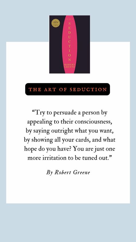 Laws Of Seduction, Art Of Seduction Quotes, The 48 Laws Of Power, Affirmations Confidence, Laws Of Power, The Art Of Seduction, Book Reading Journal, 48 Laws Of Power, Power Trip