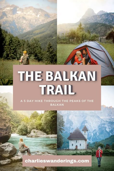 Looking for an epic hiking adventure in Europe? Get a complete guide to hiking the Balkan trail. The Balkan Trail will take you through the wonderful countries of Albania, Montenegro and Kosovo and within the time span of only 5 days you'll see some of the most beautiful landscapes in Eastern Europe. | balkan hikes | balkans travel itinerary | hiking in albania | albania hike | montenegro hiking | hiking in montenegro | montenegro hike | kosovo hiking Hikes In Europe, Best Hikes In Europe, Hiking Montenegro, Albania Hiking, Walking Vacations, Europe Hiking, Balkans Travel, Hiking Europe, Day Hiking