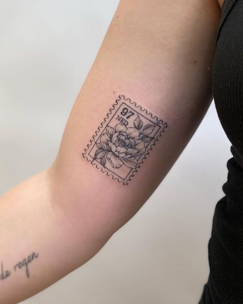 Love Letter Tattoo, Italy Tattoo, Stamp Tattoo, London Tattoo, Bff Tattoos, Cute Little Tattoos, Thigh Tattoos, Small Tattoo Ideas, Different Tattoos