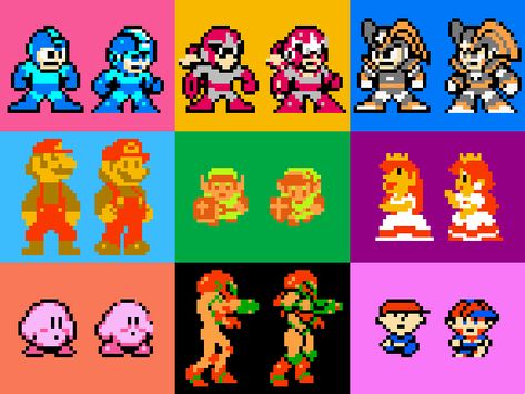 Bobby Schroeder en Twitter: "back in june as a little pixel art exercise I was redoing some NES* sprites to make them look more like how the characters are supposed to look, but at the same sizes with the same colors *and Bass from MM10 https://t.co/ikNHa0WqAX" / Twitter Nes Pixel Art, Sprite Art, Melty Bead Designs, Perler Projects, Cool Minecraft Creations, Pixel Art Tutorial, Super Mario Art, Low Poly Art, Mario Art