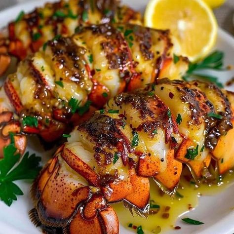 Garlic Lobster, Gourmet Butter, Best Lobster Tail Recipe, Butter Lobster, Cowboy Butter, Grilled Lobster Tail, Gordon Ramsay Recipe, Lobster Dishes, Lobster Recipes Tail