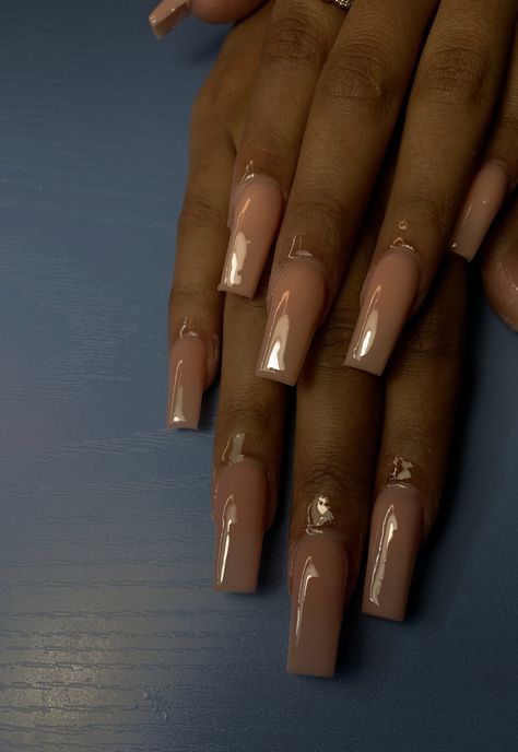 Nude Square Acrylic Nails, Nails Neutral, Clear Acrylic Nails, Long Square Acrylic Nails, Square Acrylic Nails, Girls Nails, Fire Nails, Dream Nails, Pretty Acrylic Nails