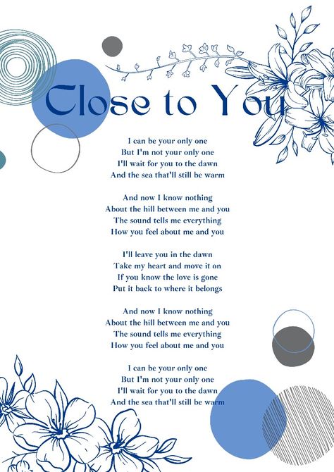 Close to You OST of Chinese Drama If the Voice has Memory English Lyrics Chinese Song Lyrics, Ill Wait For You, Chinese Song, English Lyrics, Love Is Gone, Poetry Poem, Chinese Drama, Know Nothing, Song Lyrics