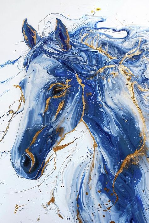 Maelstrom by Greg Collins Ethereal Creature, Horse Art Ideas, Horse Oil Painting, American Paint Horse, Seahorse Art, Acrylic Painting Inspiration, Fantasy Horses, Horse Tattoo, Blue Horse