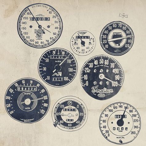 Vintage motorcycle speedometers | Cool Graphics | Pinterest ... Carros Vintage, Motorcycle Tattoos, Mini Project, Vintage Logos, Motorcycle Logo, Vw Vintage, Rosen Tattoo, Motorcycle Art, Vintage Motorcycle