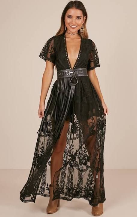 Black Lace Kimono Outfit, Lace Kimono Outfit, Black Lace Kimono, Guilty Conscience, Kimono Outfit, Coachella Outfit, Lace Kimono, Festival Looks, Kimono Fashion