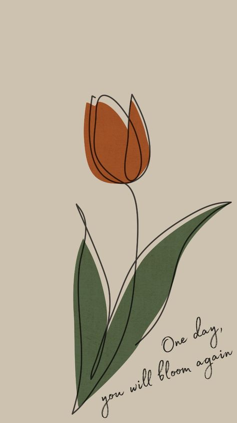 Boho Art Quotes, Tulips Wallpaper Aesthetic, Tulips Quotes, Tulips Wallpaper, Tulip Drawing, Diy Canvas Art Easy, Pretty Wallpapers Tumblr, Artistic Wallpaper, Simple Phone Wallpapers