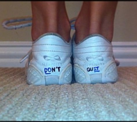 Writing On Cheer Shoes, Cheer Shoes Quotes, Cheer Tattoos, Cheerleading Tattoos, Middle School Cheer, Cheer Motivation, Easy Cheer Stunts, Cheer Vibes, Cheer Tips