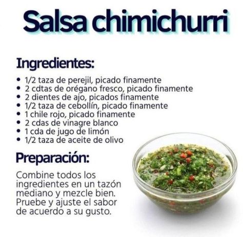 Kfc Chicken Recipe, Homemade Salsa Recipe, Vegan Recipes Plant Based, Chimichurri Sauce, Healthy Sweets Recipes, Mexican Food Recipes Authentic, Adobo, Beef Dishes, Sweets Recipes