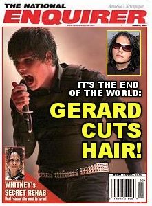 LOL Gerard Way Comics, Mcr Magazine Cover, Mcr Revenge Album Cover, National Enquirer, Gerard Way Kerrang, Mcr Memes, I Love Mcr, Mikey Way, Frank Iero