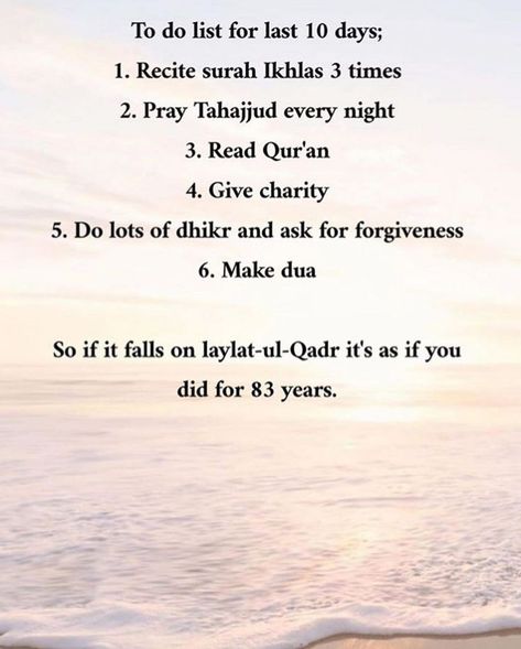 To do list for last 10 days of Ramadan! Last 10 Days Of Ramadan, How To Make Dua, Last Day Of Ramadan, Healing From Childhood, Ramadhan Quotes, Ramadan Tips, Ramadan Prayer, Islam Lesson, Find Your Voice