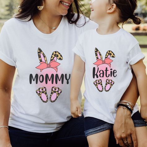 Excited to share the latest addition to my #etsy shop: Custom Personalized Matching Mommy and Me Shirt, Personalized Leopard Bunny,Mom and Baby Shirts, Mama Shirt, Mom of girls,Mommy and Me shirt https://etsy.me/3you13i #birthday #easter #preppy #shortsleeve #crew Bunny Mom, Personalized Matches, Mommy And Me Shirt, Baby Shirts, Mama Shirt, Mom And Baby, First Photo, Mommy And Me, Favorite Shirts