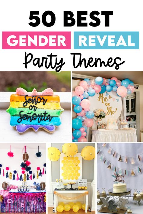 Unique Gender Reveal Party Theme Ideas, Gender Theme Ideas, Gender Reveal Ideas For May, Small Gender Reveal Themes, Superhero Gender Reveal Ideas, Non Traditional Gender Reveal Colors, Best Gender Reveal Themes, Twin Gender Reveal Ideas For Party Theme, Fun Gender Reveal Themes