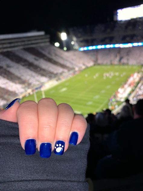 Penn State Nails, Penn State, Fall Nails, Nails Ideas, Class Ring, Sapphire Ring, You Nailed It, Nail Art, My Style