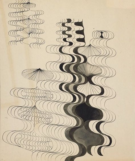 Charts Design, Ruth Asawa, Black Mountain College, Paper Black, Black Mountain, Painting Inspo, America Art, Chart Design, Ink On Paper