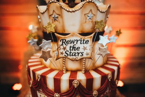 Greatest Showman Cake, Greatest Showman Wedding, Circus Theme Wedding, Greatest Showman Birthday Party, Circus Gala, Greatest Showman Party, Funny Wedding Captions, Circus Cakes, Cheers To 30 Years