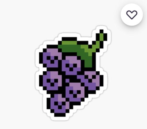 This sticker is a group of cartoon pixel grapes! Grape Pixel Art, Fruit Pixel Art, Pixel Art Sticker, Grape Juice, Perler Bead, Perler Beads, Sticker Art, A Group, Pixel Art