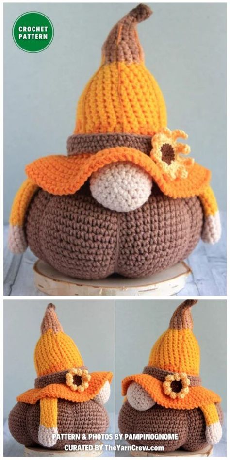 Explore 30 cozy fall crochet patterns, from blankets to hats, perfect for autumn. Get inspired with these warm and festive ideas. Crochet Gnomes Pattern Free, Thanksgiving Crochet Patterns, Crochet Halloween Decorations, Ghosts And Pumpkins, Thanksgiving Crochet, Pumpkin Patterns, Fall Crochet, Cute Ghosts, Fall Crochet Patterns