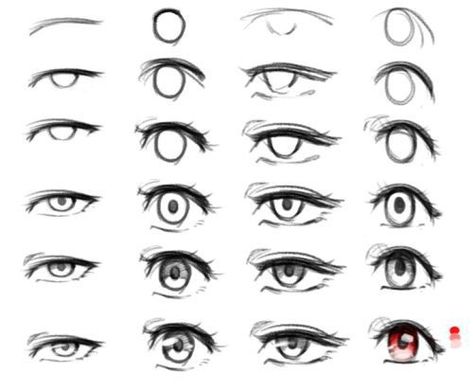 Eye Drawing Easy, Eye Drawing Ideas, Digital Art Tutorials, Girl Eyes Drawing, Mata Manga, Realistic Eye Drawing, Drawing Hair Tutorial, Eye Drawing Tutorials, Manga Drawing Tutorials