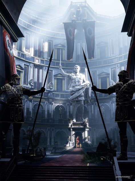 Throne Room Ryse Son Of Rome, Rome View, Imperiul Roman, Rome Antique, Throne Room, Roman History, Roman Art, Fantasy City, Fantasy Castle