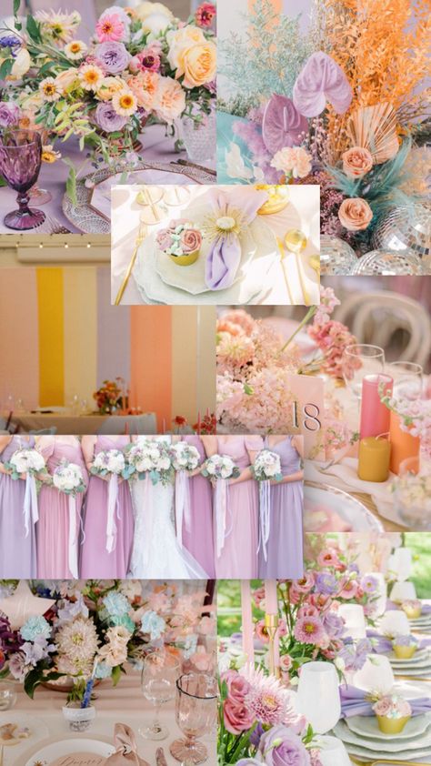 Peach Wedding Theme, Purple Flats, Spring Wedding Color Palette, Spring Wedding Colors, Wedding Palette, Peach Wedding, Pastel Purple, Wedding Color Palette, Indian Wedding Decorations