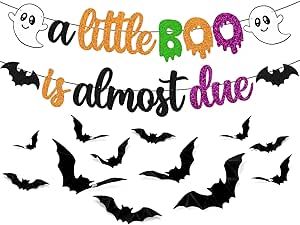 A Little Boo is Almost Due Banner Halloween Boy Girl Baby Shower Party Decoration Halloween 3D Bats Decoration Halloween Ghost Gender Reveal Glitter Orange Decorations Bat Decorations, Halloween 3d, Orange Decor, Halloween Boys, Girl Baby Shower, Halloween Party Decor, Halloween Ghosts, Gender Reveal, Baby Shower Parties