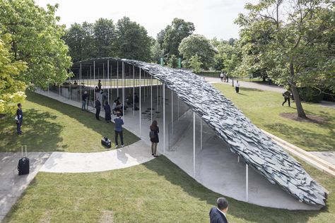 First Look at the 2019 Serpentine Pavilion Pavilion Backyard, Serpentine Pavillion, Serpentine Gallery Pavilion, Water Pavilion, Serpentine Pavilion, Timber Frame Pavilion, Junya Ishigami, Wooden Pavilion, Barcelona Pavilion