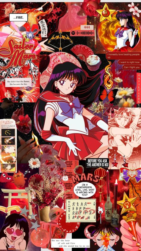 Sailor Mars💥 #mars #sailormars #sailormoon #anime #manga #tv #vibes #music #books #wallpaper #art #quotes #movies Sailor Moon Mars, Quirky Wallpaper, Mars Wallpaper, Books Wallpaper, Arte Sailor Moon, Sailor Moon Aesthetic, Sailor Moon Wallpaper, Sailor Moon Manga, Sailor Moon Character