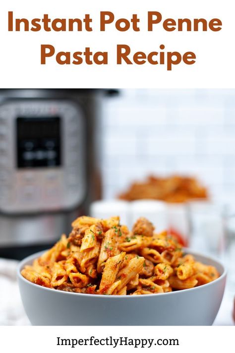 Quick and Delicious Penne a La Vodka recipe for your Instant Pot Cook Macaroni In Instant Pot, Instapot Pasta Cook Time, Instant Pot Vodka Pasta, Instant Pot Penne Pasta, Penne A La Vodka Recipe, Penne Ala Vodka With Chicken, Best Instant Pot Macaroni And Cheese, Penne A La Vodka, Traditional Homemaking